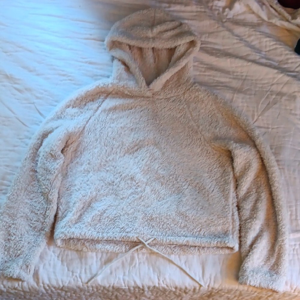H&M Cream Fuzzy Hoodie